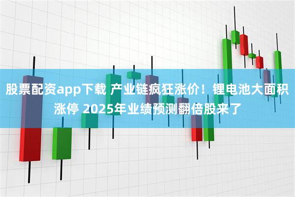 股票配资app下载 产业链疯狂涨价！锂电池大面积涨停 2025年业绩预测翻倍股来了